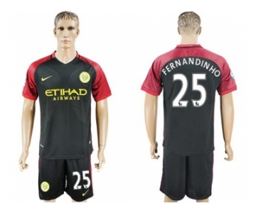 Manchester City #25 Fernandinho Away Soccer Club Jersey