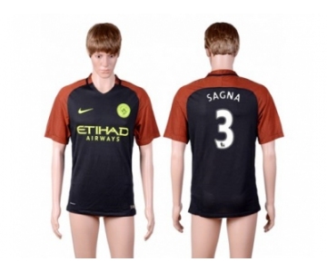 Manchester City #3 Sagna Away Soccer Club Jersey1