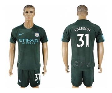 Manchester City #31 Ederson Sec Away Soccer Club Jersey