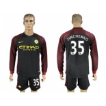 Manchester City #35 Zinchenko Away Long Sleeves Soccer Club Jersey