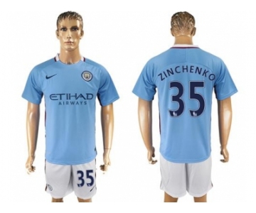 Manchester City #35 Zinchenko Home Soccer Club Jersey