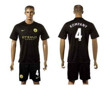 Manchester City #4 Kompany Away Soccer Club Jersey2