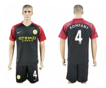 Manchester City #4 Kompany Away Soccer Club Jersey