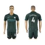 Manchester City #4 Kompany Sec Away Soccer Club Jersey