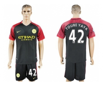 Manchester City #42 Toure Yaya Away Soccer Club Jersey