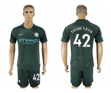 Manchester City #42 Toure Yaya Sec Away Soccer Club Jersey