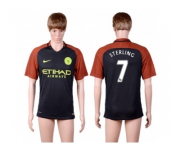 Manchester City #7 Sterling Away Soccer Club Jersey1