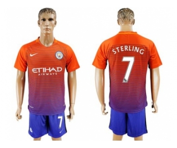 Manchester City #7 Sterling Sec Away Soccer Club Jersey