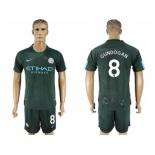 Manchester City #8 Gundogan Sec Away Soccer Club Jersey