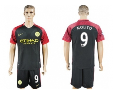 Manchester City #9 Nolito Away Soccer Club Jersey