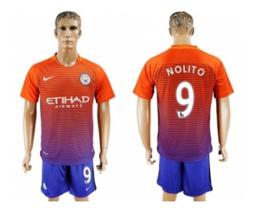 Manchester City #9 Nolito Sec Away Soccer Club Jersey