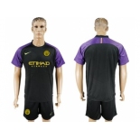 Manchester City Blank Black Goalkeeper Soccer Club Jersey