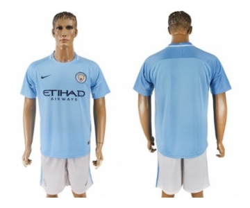 Manchester City Blank Home Soccer Club Jersey1