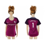 Women Manchester City #1 C.Bravo Away Soccer Club Jersey