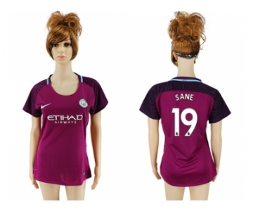 Women Manchester City #19 Sane Away Soccer Club Jersey