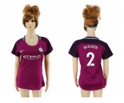 Women Manchester City #2 Walker Away Soccer Club Jersey