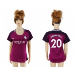 Women Manchester City #20 Bernardo Away Soccer Club Jersey