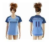 Women's Manchester City #11 Kolarov Home Soccer Club Jersey