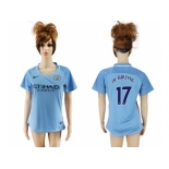 Women's Manchester City #17 De Bruyne Home Soccer Club Jersey