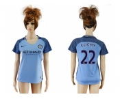 Women's Manchester City #22 Clichy Home Soccer Club Jersey