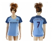 Women's Manchester City #7 Sterling Home Soccer Club Jersey1