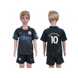 Manchester City #10 Kun Aguero Sec Away Kid Soccer Club Jersey