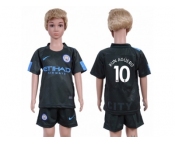 Manchester City #10 Kun Aguero Sec Away Kid Soccer Club Jersey