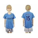 Manchester City #15 Navas Home Kid Soccer Club Jersey