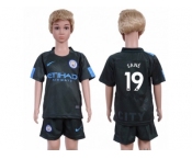 Manchester City #19 Sane Sec Away Kid Soccer Club Jersey