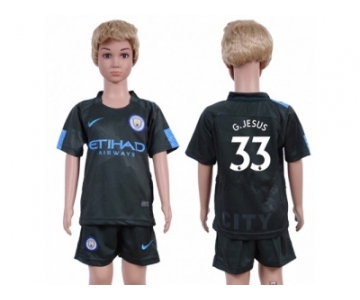 Manchester City #33 G.Jesus Sec Away Kid Soccer Club Jersey