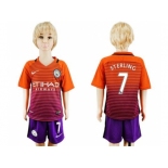 Manchester City #7 Sterling Sec Away Kid Soccer Club Jersey