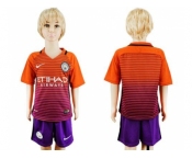 Manchester City Blank Sec Away Kid Soccer Club Jersey