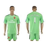 Arsenal #1 Szczesny Green Goalkeeper Soccer Club Jersey