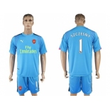 Arsenal #1 Szczesny Light Blue Goalkeeper Soccer Club Jersey