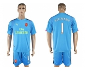 Arsenal #1 Szczesny Light Blue Goalkeeper Soccer Club Jersey