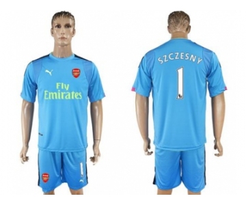 Arsenal #1 Szczesny Light Blue Goalkeeper Soccer Club Jersey