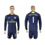 Arsenal #1 Szczesny Sec Away Long Sleeves Soccer Club Jersey