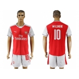 Arsenal #10 Wilshere Champions League Home Soccer Club Jersey