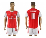 Arsenal #10 Wilshere Champions League Home Soccer Club Jersey