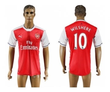 Arsenal #10 Wilshere Home Soccer Club Jersey2