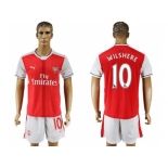 Arsenal #10 Wilshere Home Soccer Club Jersey