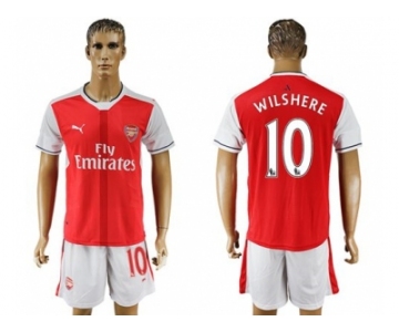 Arsenal #10 Wilshere Home Soccer Club Jersey