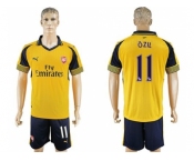 Arsenal #11 Ozil Away Soccer Club Jersey