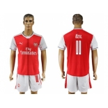 Arsenal #11 Ozil Champions League Home Soccer Club Jersey