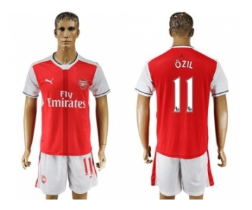 Arsenal #11 Ozil Home Soccer Club Jersey2