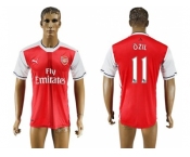 Arsenal #11 Ozil Home Soccer Club Jersey3