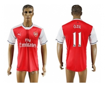 Arsenal #11 Ozil Home Soccer Club Jersey3