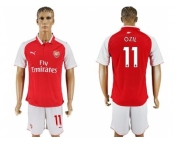 Arsenal #11 Ozil Home Soccer Club Jersey