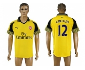 Arsenal #12 Giroud Away Soccer Club Jersey1