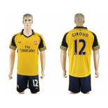 Arsenal #12 Giroud Away Soccer Club Jersey